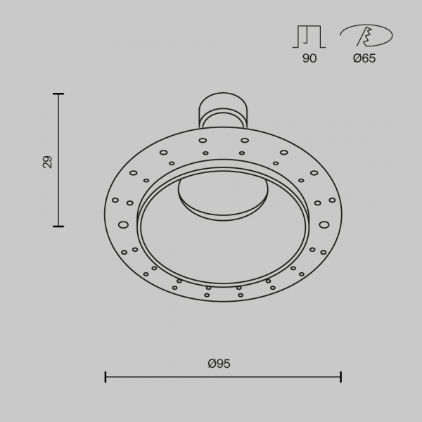 Встраиваемый светильник Maytoni Technical Downlight Share DL126-GU10-TRS-MG