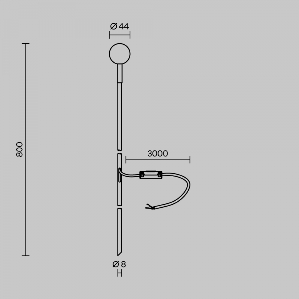 Ландшафтный светильник Maytoni Outdoor Shin O523FL-L2BS3K