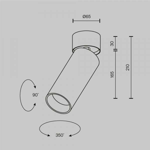 Потолочный светильник Maytoni Technical Ceiling FOCUS LED C055CL-L20W2.7-3-4K-M-B