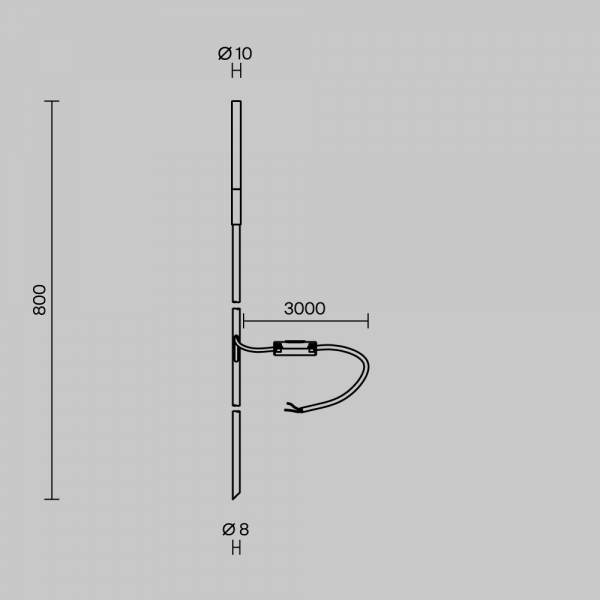 Ландшафтный светильник Maytoni Outdoor Flare S O524FL-L2PT3K