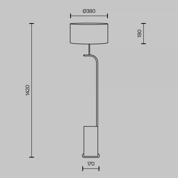 Торшер Maytoni Modern Glamping MOD437FL-03B
