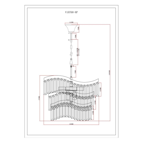 Подвесная люстра Moderli Wave V10768-8P