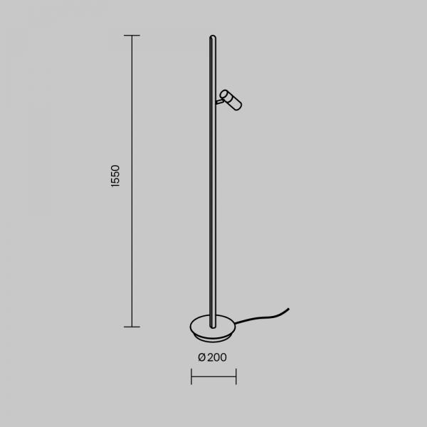 Торшер Maytoni Modern Thin MOD395FL-L28BS3K