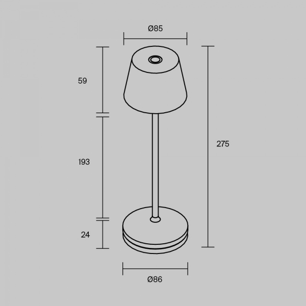 Настольная аккумуляторная лампа Maytoni Modern Nook MOD494RL-L1BSK