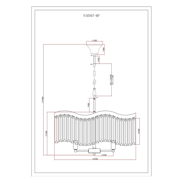 Подвесная люстра Moderli Wave V10767-6P