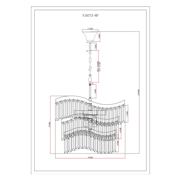 Подвесная люстра Moderli Wave V10773-8P