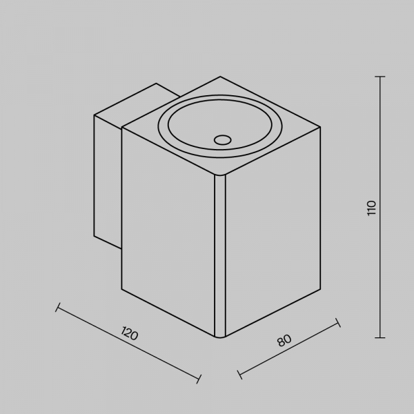 Уличный настенный светильник Maytoni Outdoor Block O507WL-L5W3K