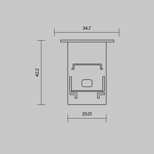 Комплект заглушек (для профиля 35x42) 2 шт., ALM-3542-B-EC Maytoni Led Strip 642054