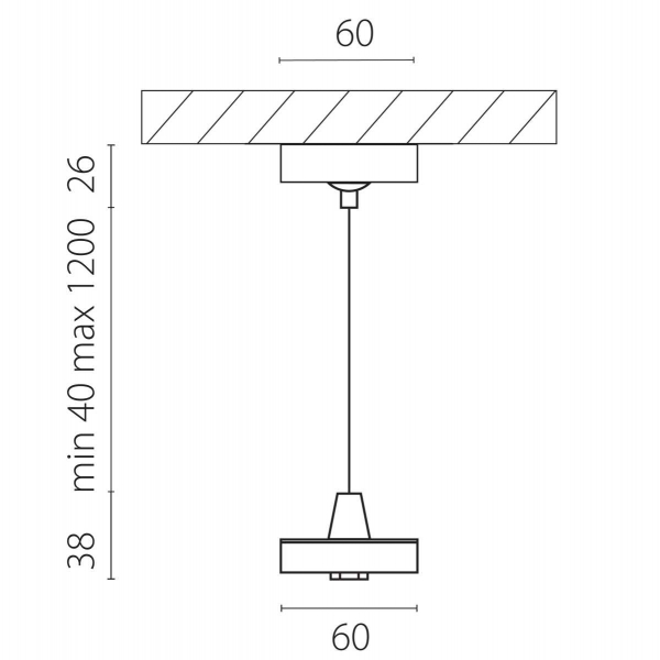 Подвес с верхней светящейся частью к 21443x-214440/21448x/21449x LED 5W 395Lm 3000K Lightstar 590057-3000