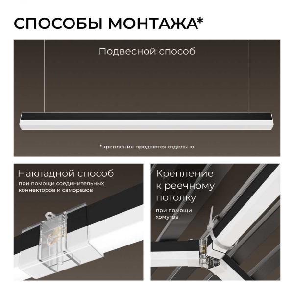Накладной линейный светодиодный светильник Apeyron 30-55