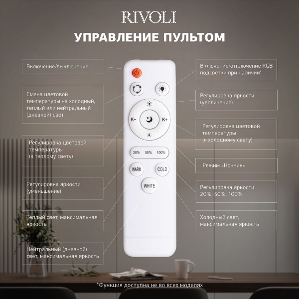 Потолочная светодиодная люстра Rivoli Erminia 6177-703 Б0068410