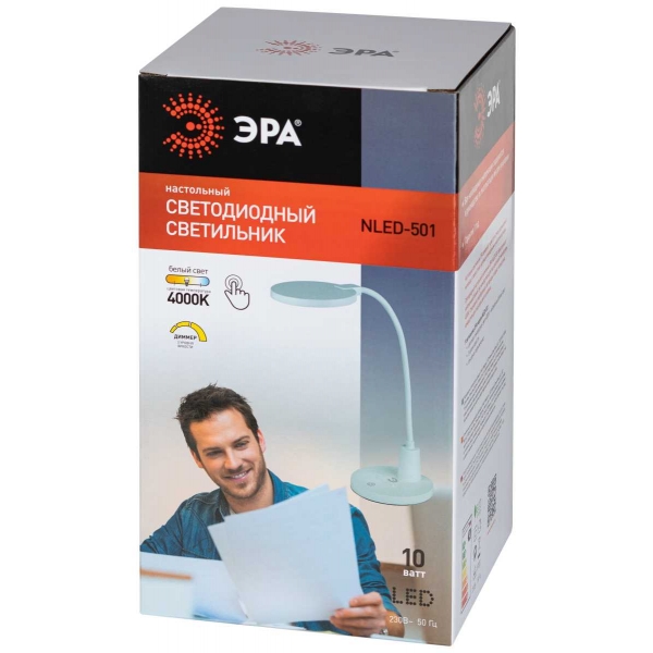 Настольная лампа ЭРА NLED-501-10W-W Б0059839