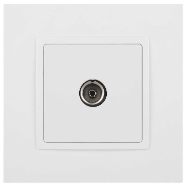 Розетка ЭРА Elegance 14-3101-01М TV одиночная, белый матовый Б0065813