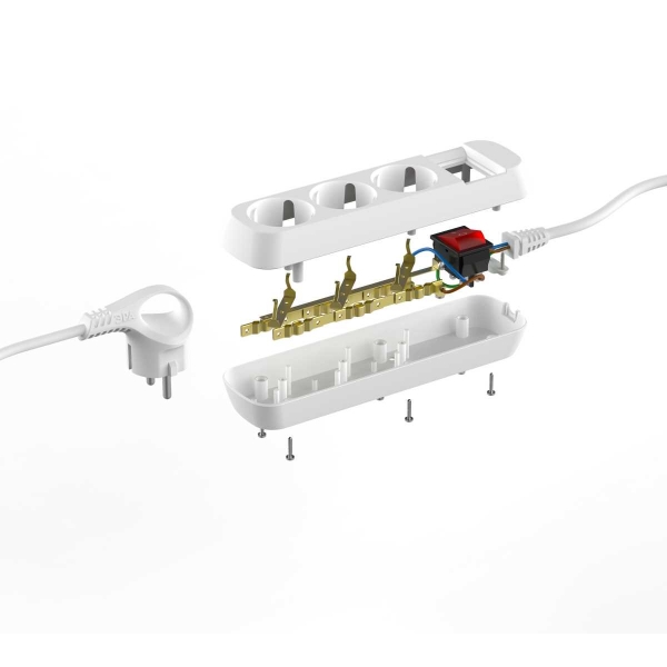 Удлинитель электрический ЭРА UDL-16-315-ES Greenline 3 розетки с заземлением с выключателем 1,5м ПВС 3x1мм2 Б0065078