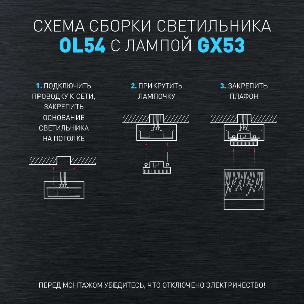 Настенно-потолочный светильник ЭРА OL54 BK Б0061192