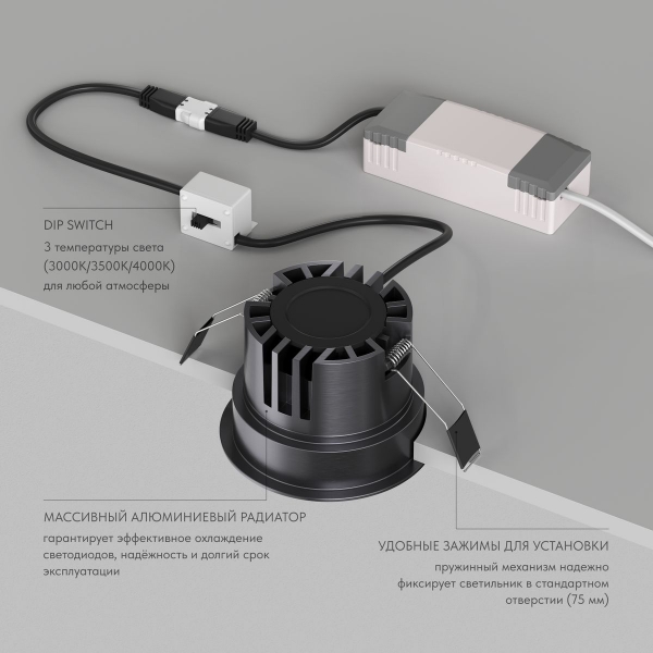 Точечный светодиодный светильник Denkirs Shine Glow DK2430-DN