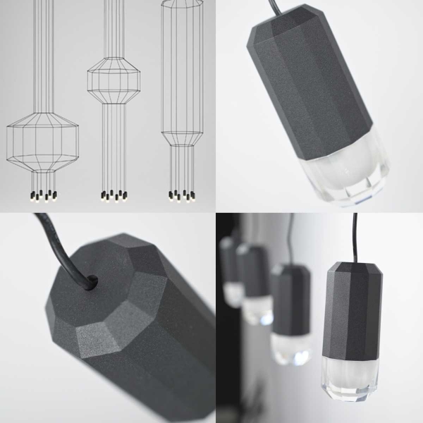 Подвесной светильник Imperium Loft Via Wireflow Polyhedral 2 Lineal Pendant Light 152907-22