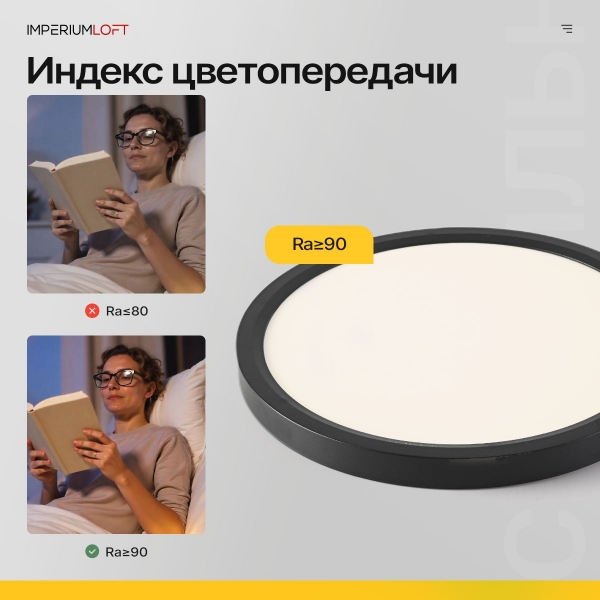 Потолочный светильник Imperium Loft Slim D30 Чёрный 178447-26