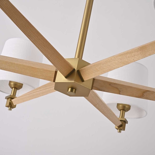 Подвесная люстра Imperium Loft Jorgenson D85 White/Light Wood 203575-26