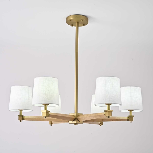 Подвесная люстра Imperium Loft Jorgenson D85 White/Light Wood 203575-26