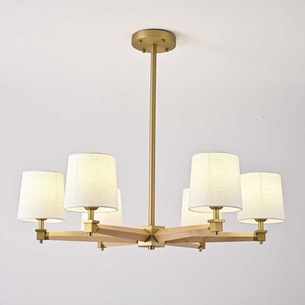 Подвесная люстра Imperium Loft Jorgenson D85 White/Light Wood 203575-26