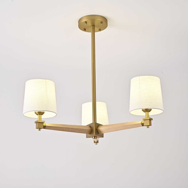 Подвесная люстра Imperium Loft Jorgenson D70 White/Light Wood 203578-26