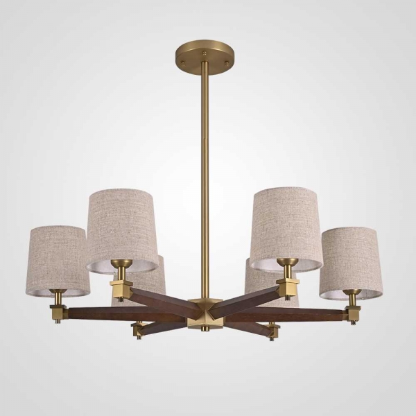 Подвесная люстра Imperium Loft Jorgenson D85 Beige/Dark Wood 102089-26