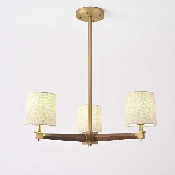 Подвесная люстра Imperium Loft Jorgenson D70 Beige/Dark Wood 203576-26