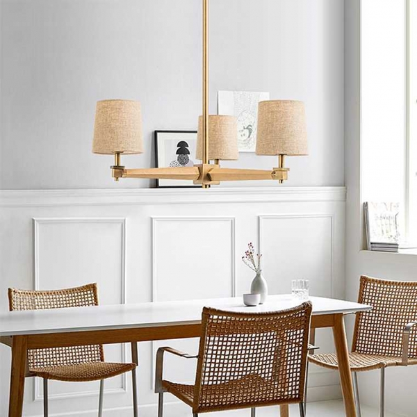 Подвесная люстра Imperium Loft Jorgenson D70 Beige/Dark Wood 203576-26
