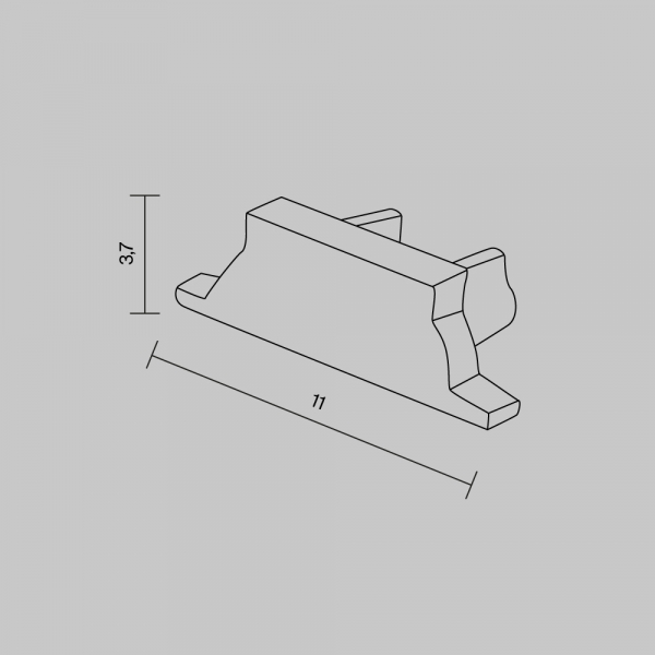 Комплект заглушек (для профиля ALM-1103-S-2M) 2 шт. ALM-1103-S-EC Maytoni Led Strip 642092